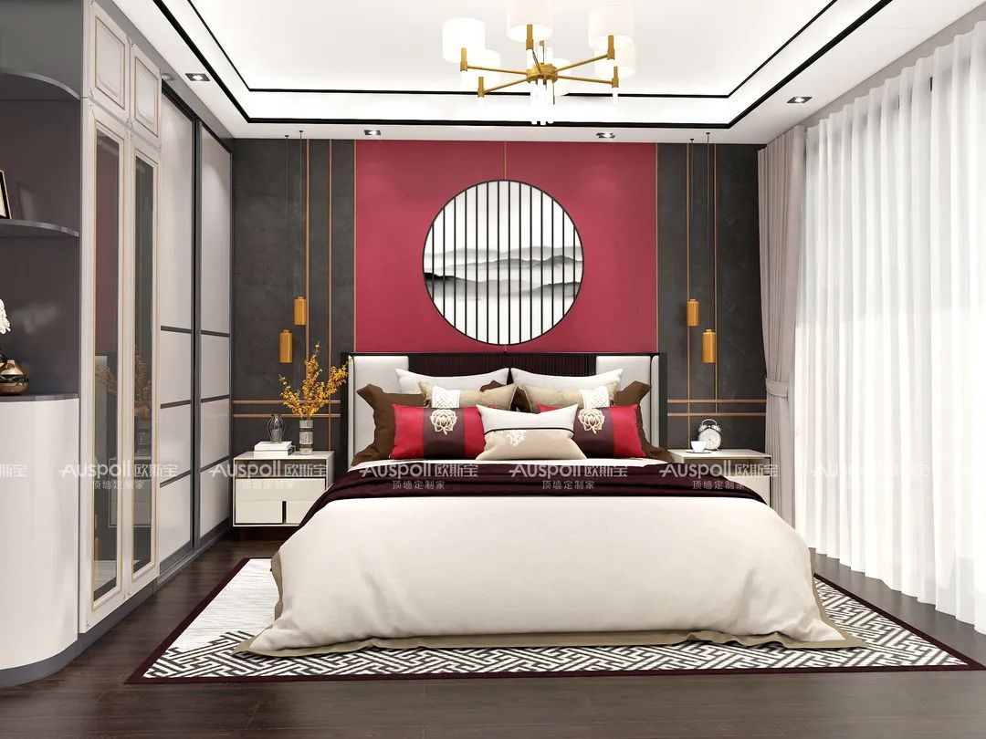 这是c7电子娱乐登录入口集成吊顶背景墙空间效果图